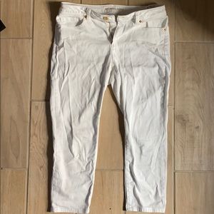 MICHAEL KORS white cropped skinny jeans